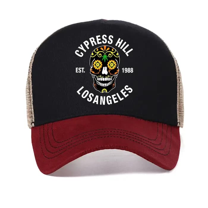 Casquette de baseball Cypress Hill - LA 1988 avec imprimé Sugar Skull