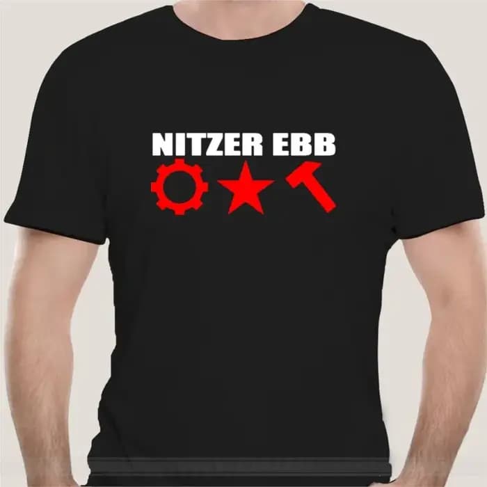 Nitzer Ebb britannique EBM Rock noir T-shirt hommes Style décontracté coton fond T-shirt mode manche