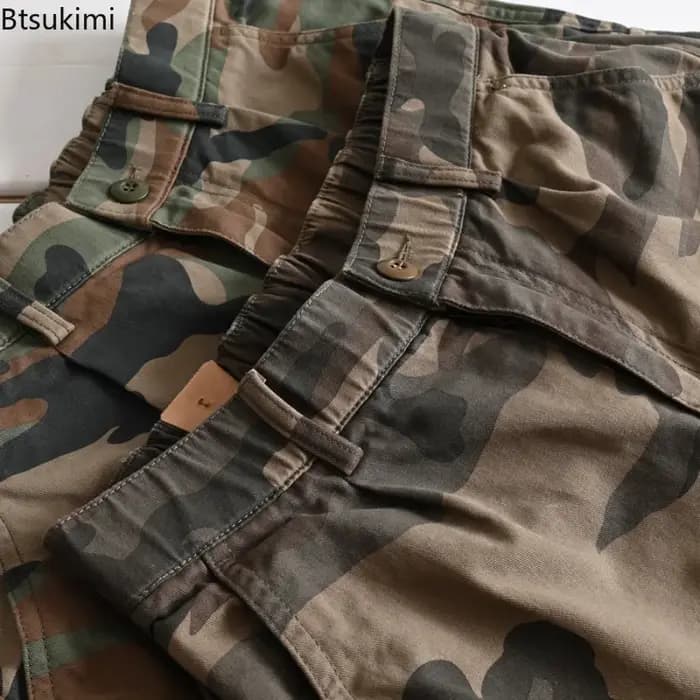 Pantalon de travail camouflage ample à jambe droite pour homme