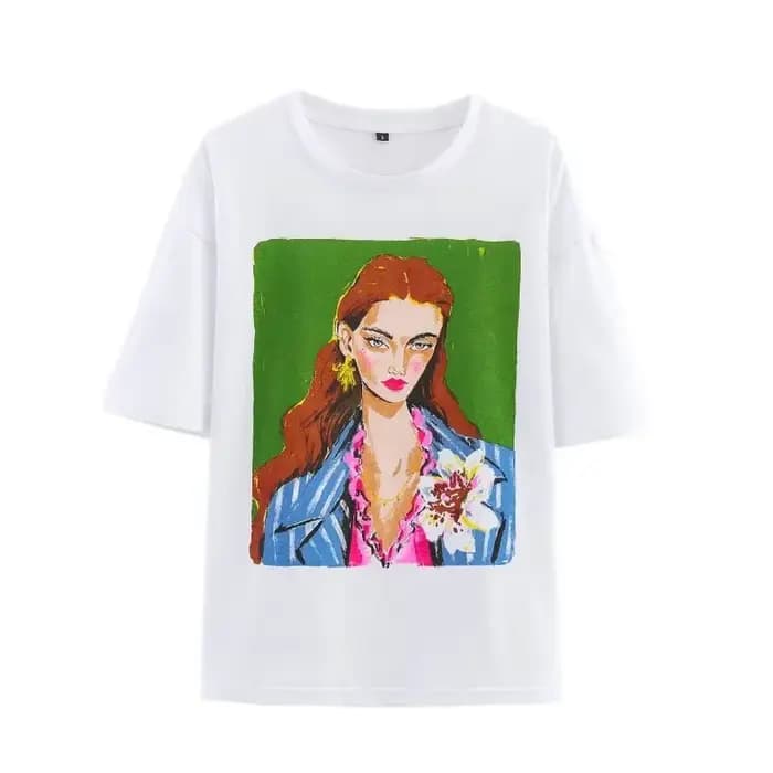 TRAFZR femmes T-shirts été 2025 Y2k Streetwear mode filles à manches courtes t-shirt col rond