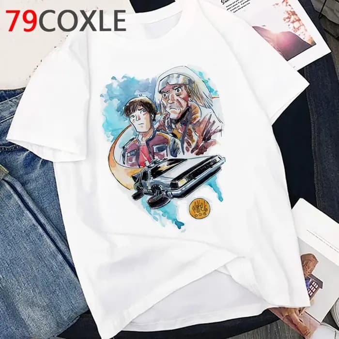Retour vers le futur T-shirt femmes Kawaii dessin animé