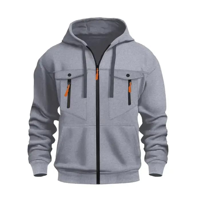 Sweat à capuche zippé décontracté pour homme 2026 – Style urbain tendance