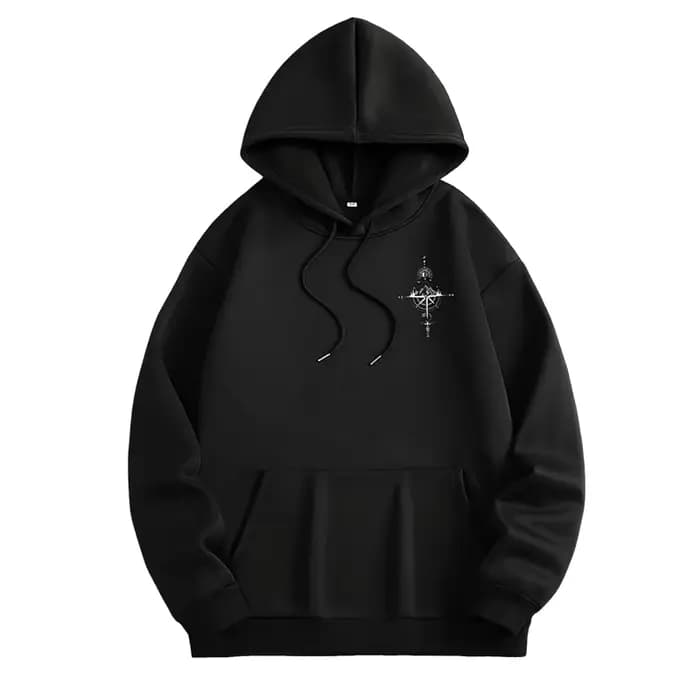 Sweat à capuche imprimé boussole Vintage pour hommes