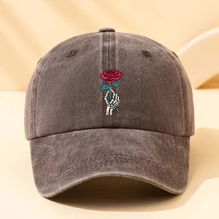 Casquette de baseball imprimée rose à la mode