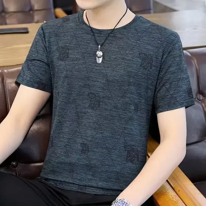 T-shirt à manches courtes en soie glacée pour homme