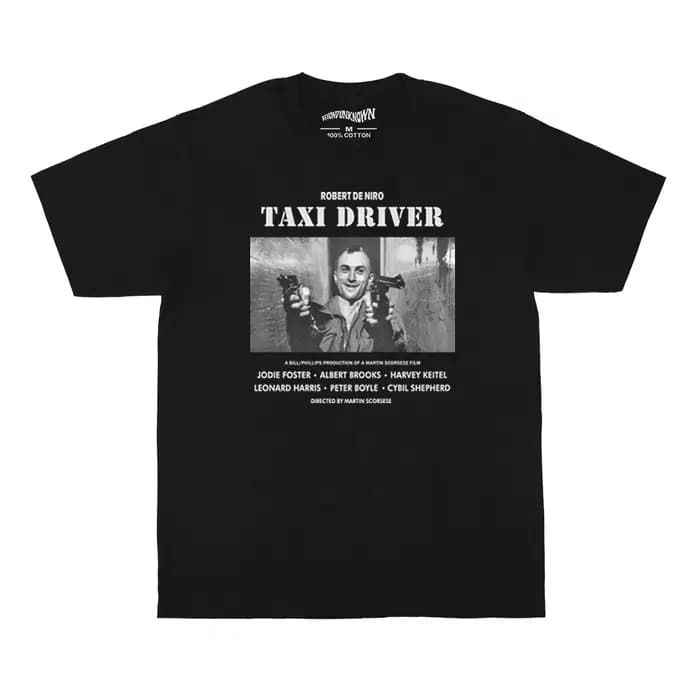 Chauffeur De Taxi T-Shirt Robert De Niro 70s 80S film naturel né tueurs hommes coton été lavé vêteme