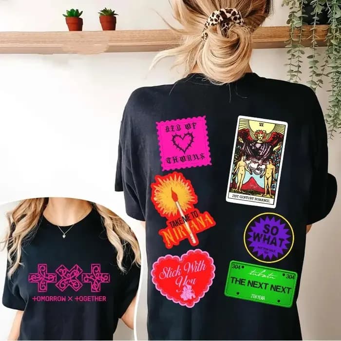 TXT 7th Year: A Moment of Stillness in the Thorns Shirt T-shirt d'été unisexe en coton ample et respirant