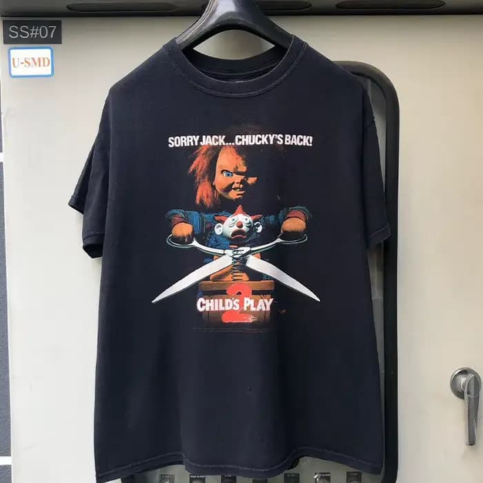 Jeu d'enfant Chucky film même Style Vintage rétro rue manches courtes unisexe coton T-Shirt