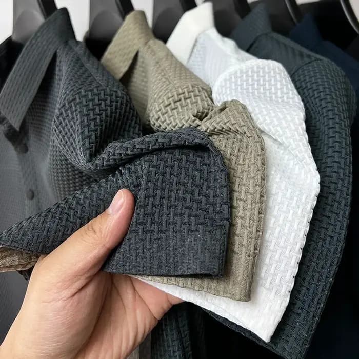 Vêtements de marque été nouveau T-shirt à manches courtes pour hommes soie glacée POLO frais et respirant affaires décontracté haut absorbant la sueur
