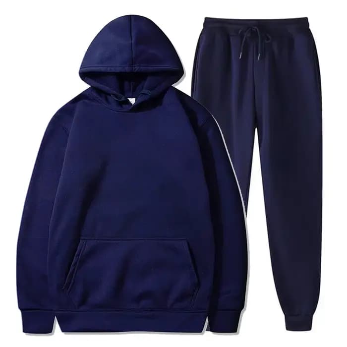 Sweat à capuche en polaire de base et pantalons de survêtement Ensemble hommes
