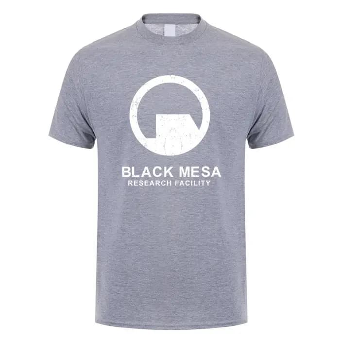 Noir Mesa établissement de recherche t-shirt graphique hommes coton Streetwear à manches courtes t-shirts