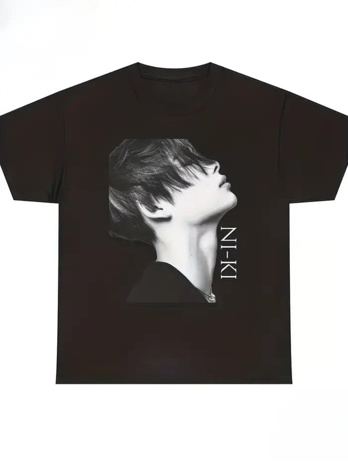 T-shirt pour homme NI-KI Art Retro Trend Portrait Character, streetwear, surdimensionné, décontracté