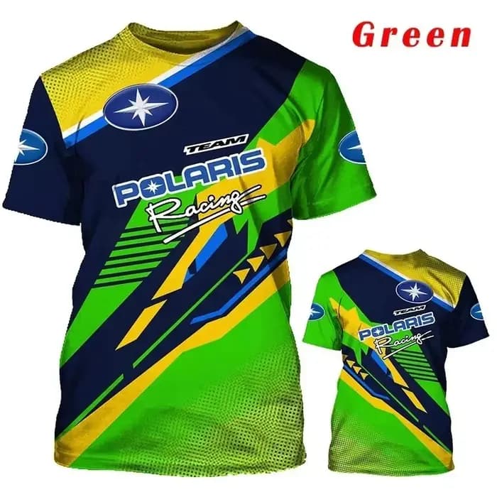T-shirt à manches courtes avec logo POLARIS et imprimé crâne mécanique