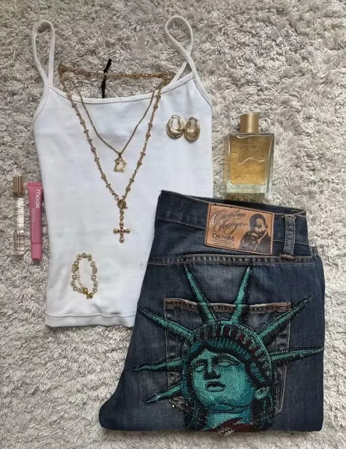 Jean Vintage Y2k années 2000 avec strass brillants, pantalon en Denim décontracté, taille basse, jambes droites et larges, vêtements Harajuku pour femmes