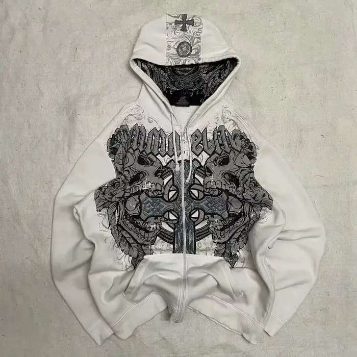 Américain Y2K nouvelle tendance Hip Hop sweat à capuche avec fermeture éclair femmes rue décontracté ample Joker Vintage