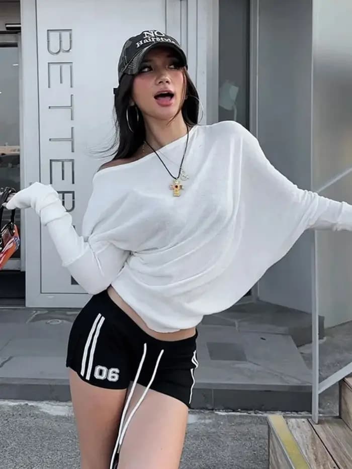 T-shirt à Manches sulfpour Femme