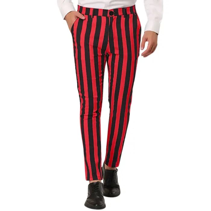 Pantalons pour hommes mode été automne rayé grande taille rafraîchissant pantalon décontracté haute rue Harajuku