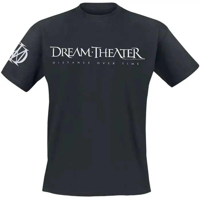 T-shirt imprimé avec logo Dream Theater Distance Over Time, t-shirt neutre décontracté 100% coton, s