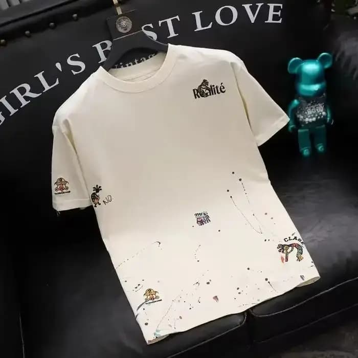 T-shirt brodé à manches courtes pour hommes