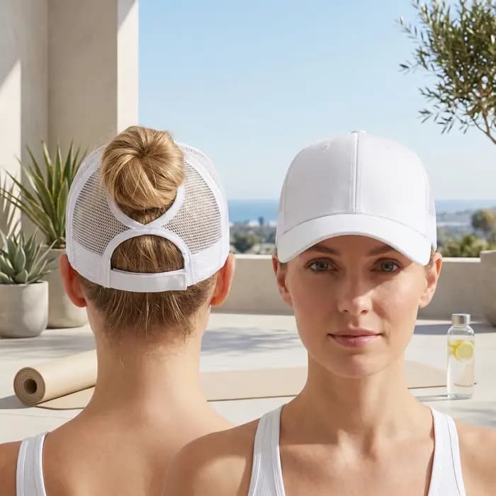 Casquettes de baseball en maille pour femmes, casquette snapback à queue de cheval haute, visière creuse anti-UV, chapeau décontracté pour chignon désordonné