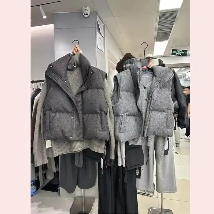 Corée Chic Streetwear personnalisé gilet court Parkas décontracté élégant