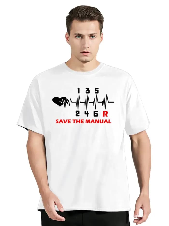 Vintage hommes vêtements T-Shirt sauver le bâton Transmission manuelle trois impression hauts surdimensionné Hip Hop
