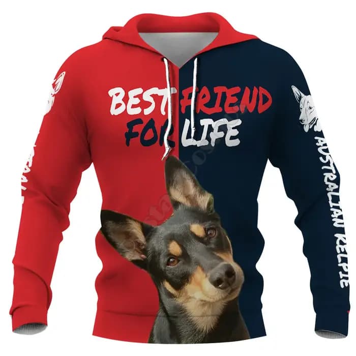 Sweat à capuche Terrier russe noir imprimé 3D pour hommes et femmes