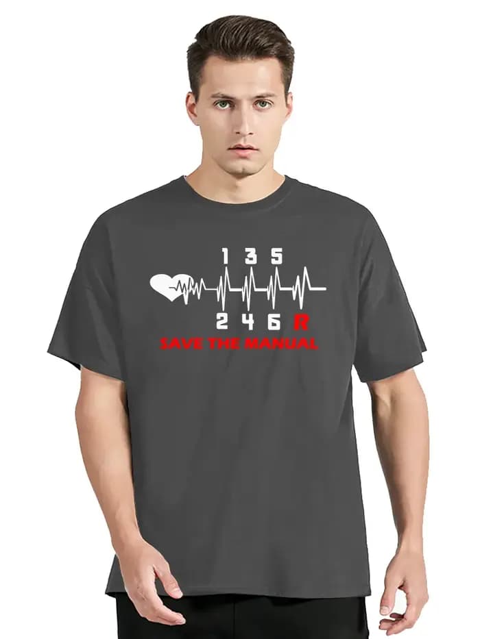 Vintage hommes vêtements T-Shirt sauver le bâton Transmission manuelle trois impression hauts surdimensionné Hip Hop