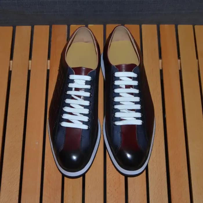 Baskets originales pour hommes en cuir véritable