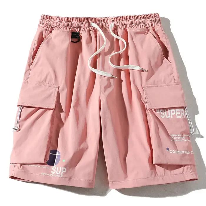 Shorts cargo streetwear japonais d'été multi-poches