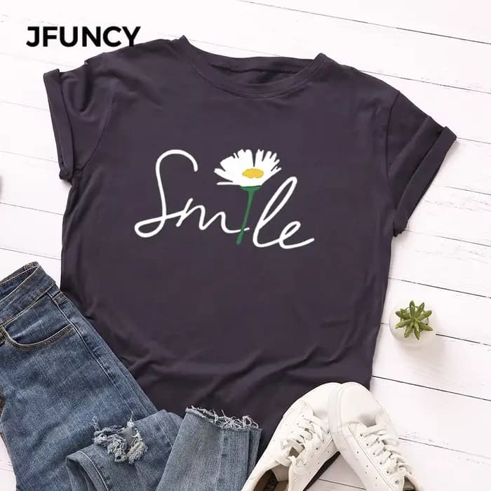 JBatteries CY-T-shirt en coton à manches courtes pour femmes