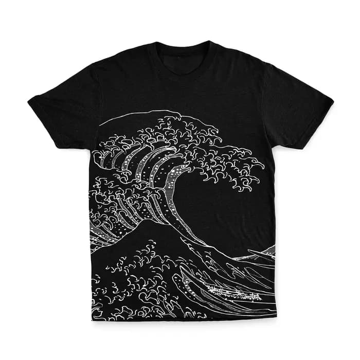 T-shirt imprimé japonais Oke Agawa Ukiyo-e pour hommes et femmes