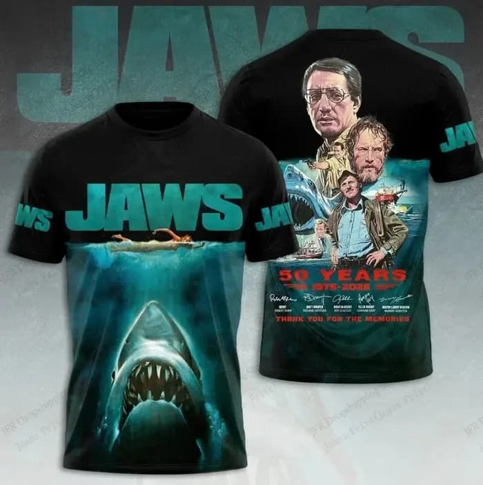 JAWS Harajuku T-shirt pour homme à impression 3D