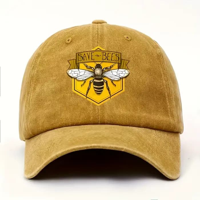 Casquette de baseball imprimée abeille au design simple pour hommes et femmes, tendance à la mode