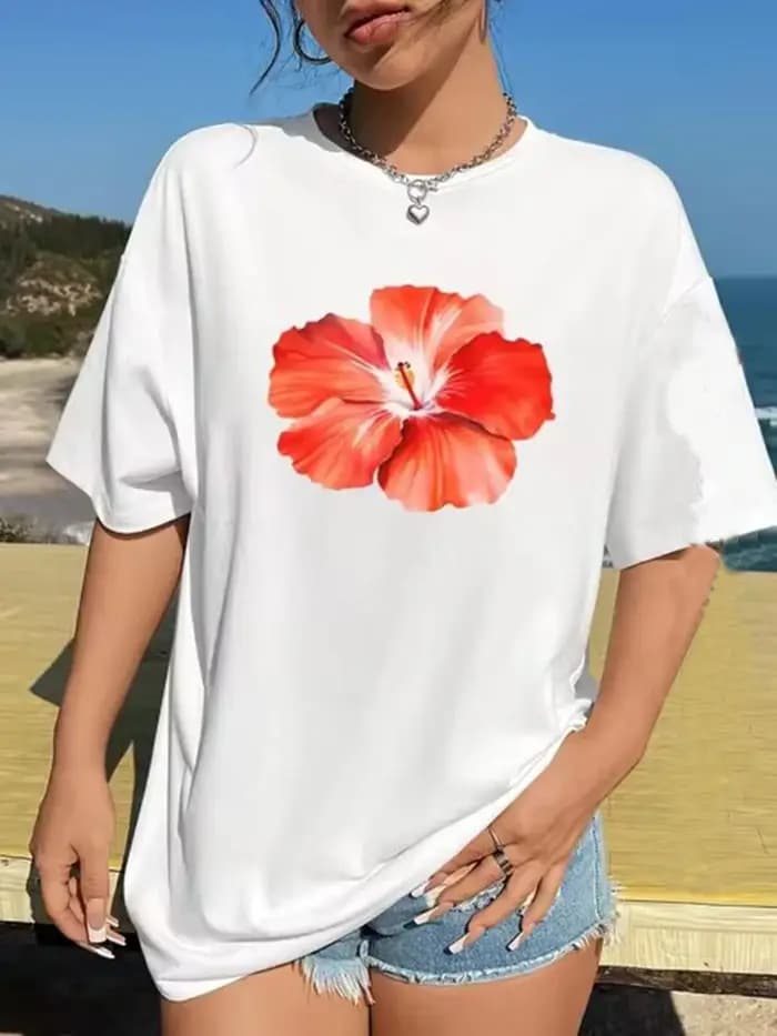 T-shirt Streetwear d'été pour femme