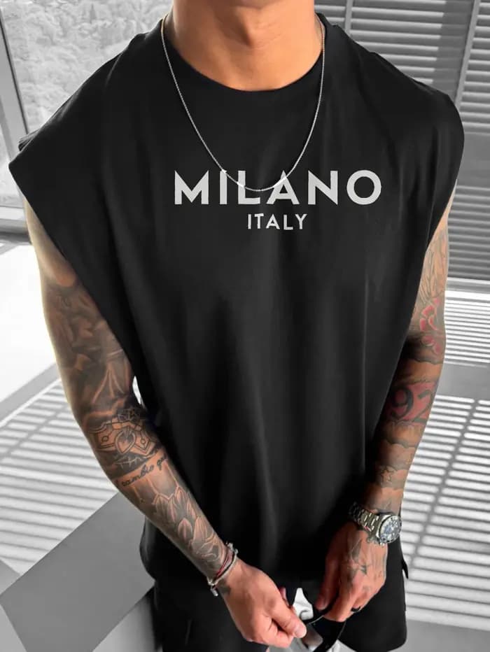 Gilet homme T-shirt manches courtes