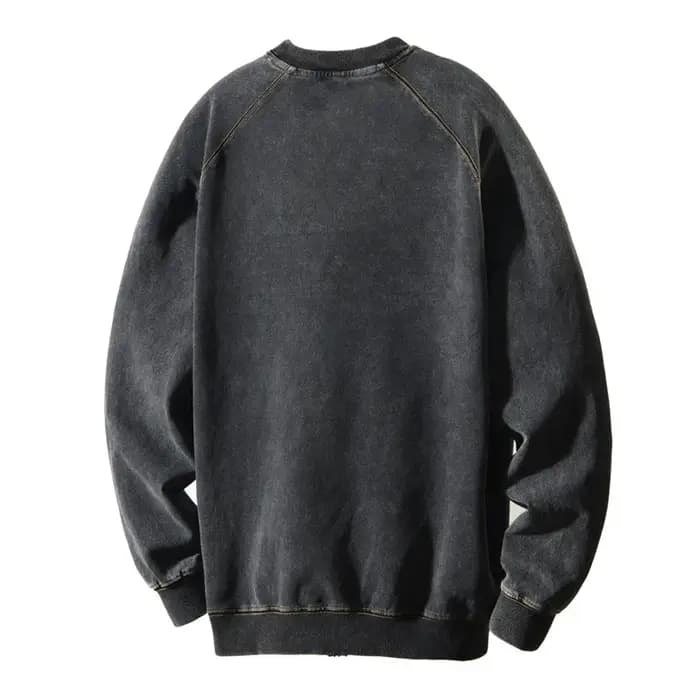 Sweat-shirt à capuche délavé style rétro américain pour homme