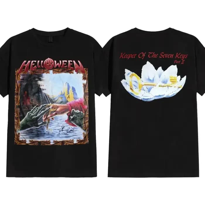 Bande de métal lourd Helloween World Tour Merch T-shirt femmes hommes T-Shirt à manches courtes déco