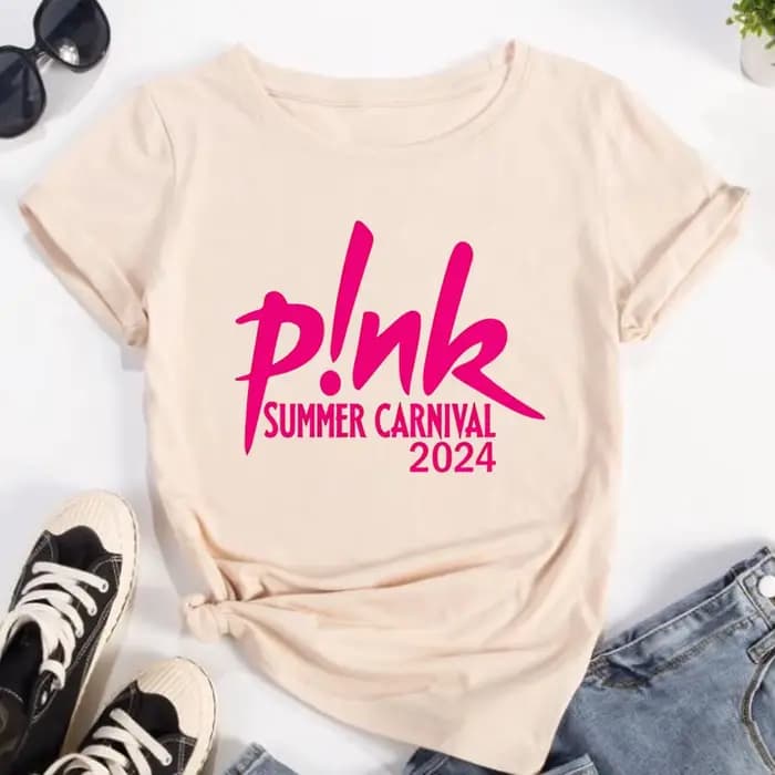 T-shirt rose p Nk pour femmes, streetwear drôle, vêtements graphiques féminins