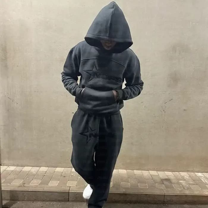 Sweat à capuche imprimé graphique lettre Hip Hop pour hommes