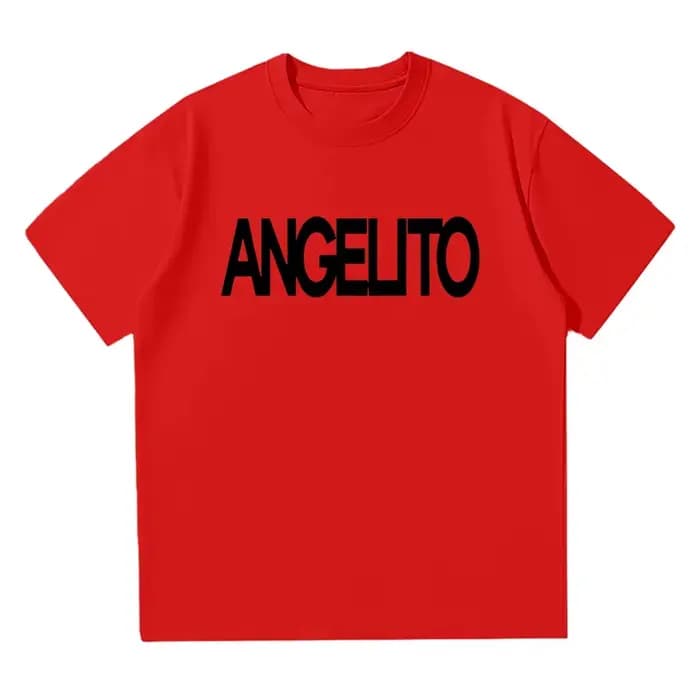 T-shirt Bad Gyal Angelito pour hommes et femmes, surdimensionné, style rappeur, Hip Hop, manches cou