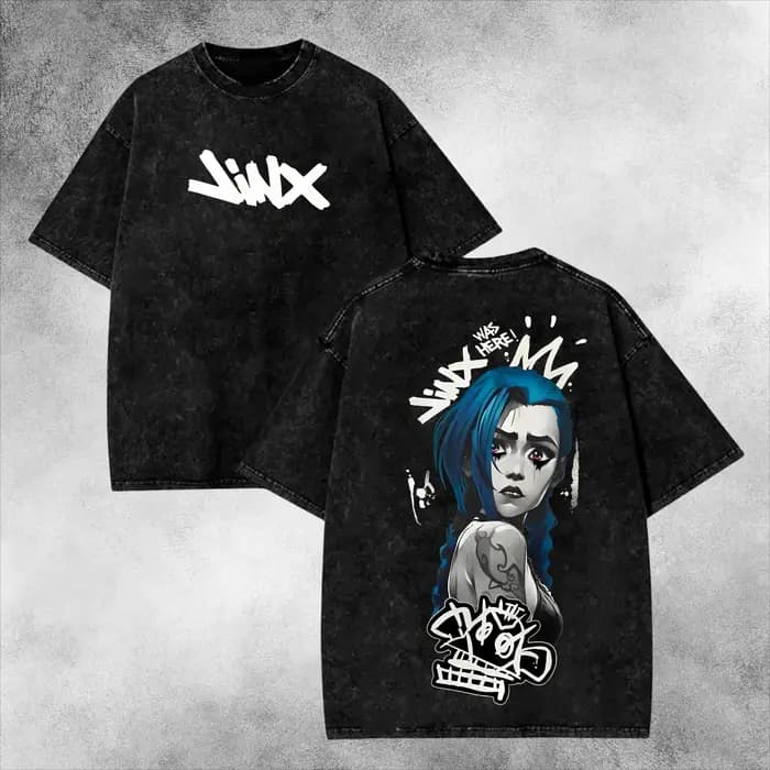 Arcane Jinx T-shirt délavé coupe unisexe
