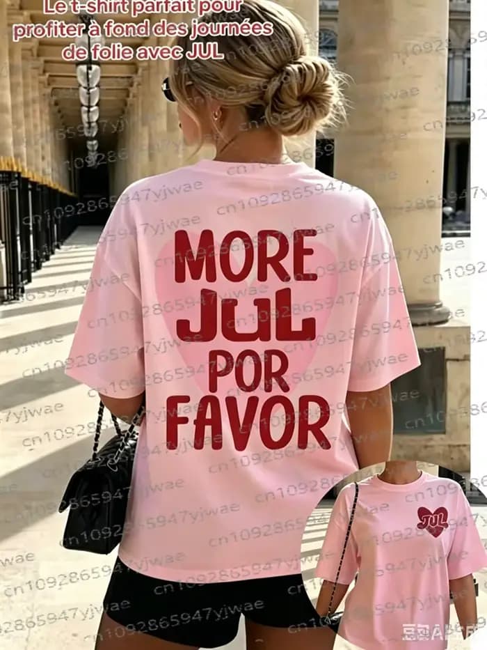 T-shirt imprimé tendance Rapper Jul pour hommes et femmes