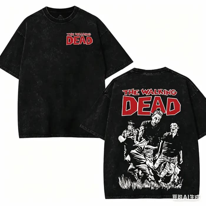 T-shirt délavé The Walking Dead