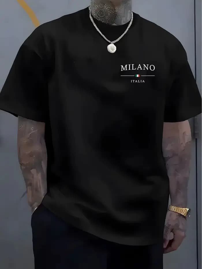 T-shirt décontracté à manches courtes pour homme