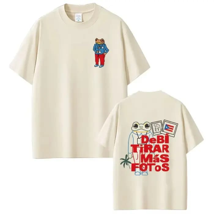 T-shirt Rapper Bad Bunny Debi Tirar Mas Fotos DTMF – Vêtements Homme Femme Mode Hip Hop Oversize Str