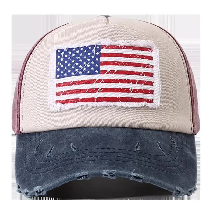 Casquette de Baseball brodée drapeau américain