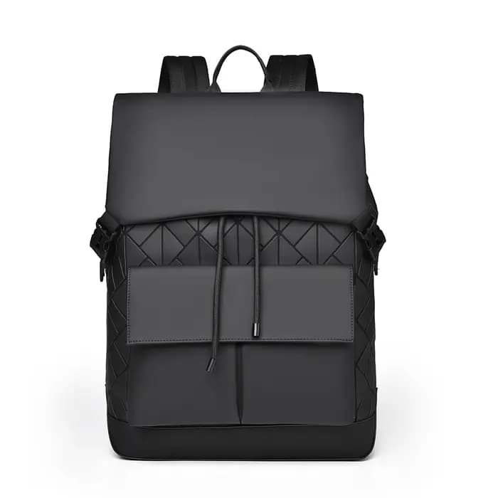 Sac à dos tendance noir pour hommes avec détail matelassé violet