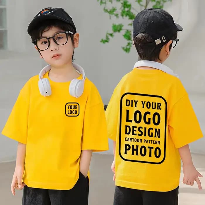 T-shirt à manches courtes en coton confortable pour garçon et fille