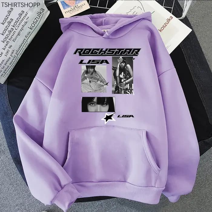 Lisa Rockstar sweat à capuche matériau écologique femme idole mode rétro unisexe